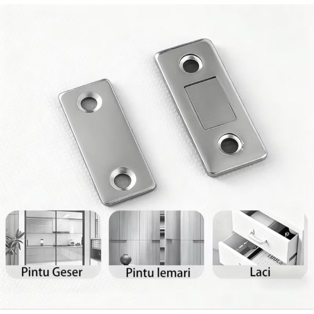 Magnet Pintu Magnet Plat Kuat Pengunci Lemari dan Pintu