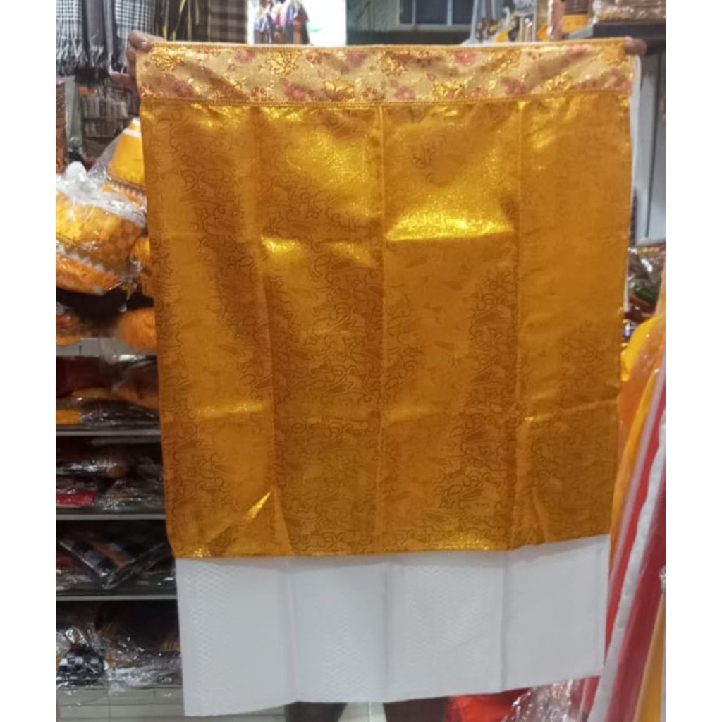 wastra pelinggih singapur koloke putih kuning