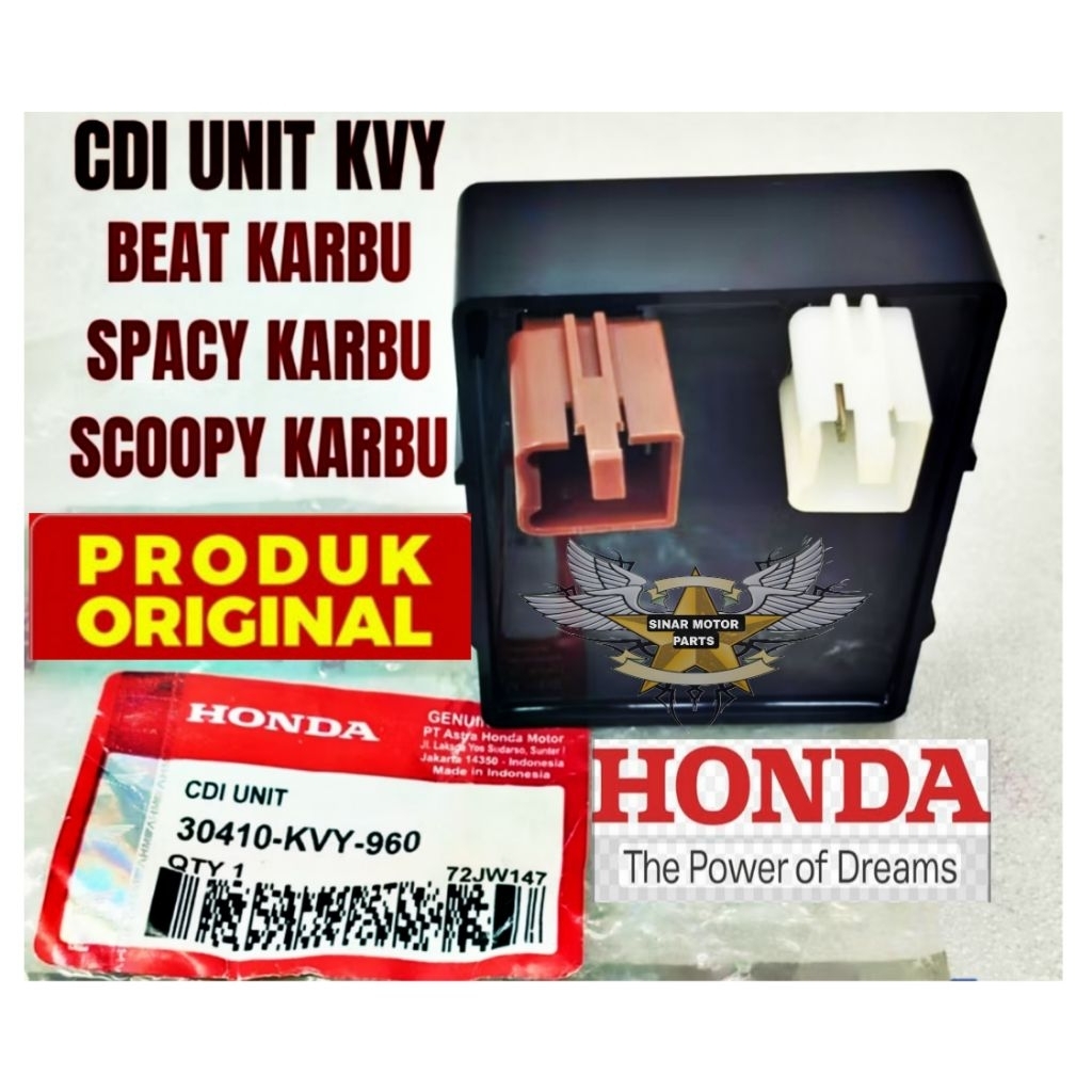 CDI HONDA ORIGINAL KVY, BEAT KARBU, SCOPY KARBU, SPACY KARBU, AHM HONDA