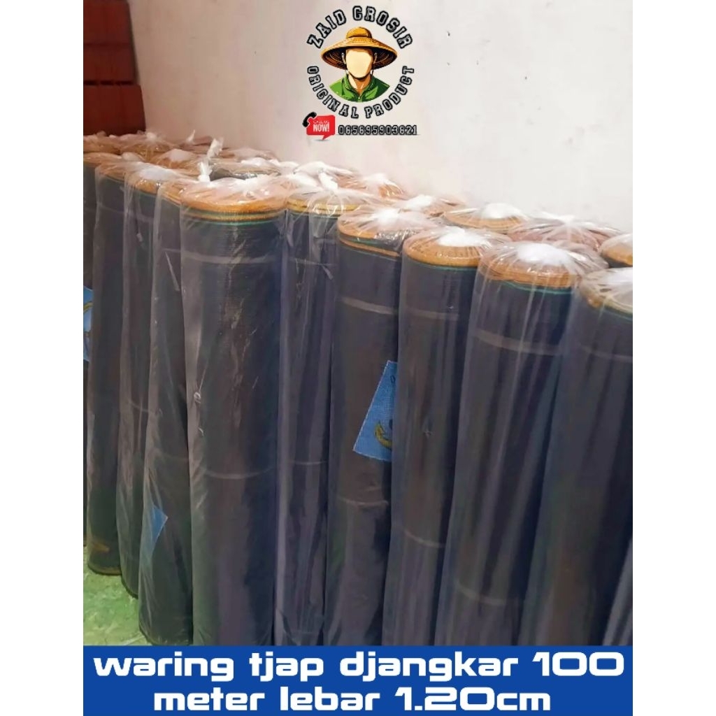 jaring waring TL panjang 100 meter tinggi 1.20cm jaring ikan jaring pagar rajut bahan hadepe