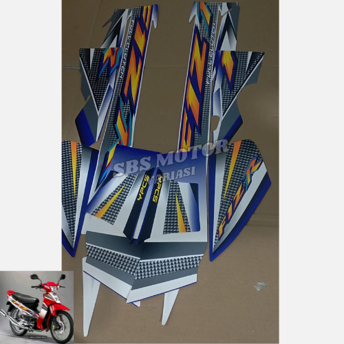 STRIPING YAMAHA FIZR 2004 BIRU,ORANGE,MERAH,HITAM