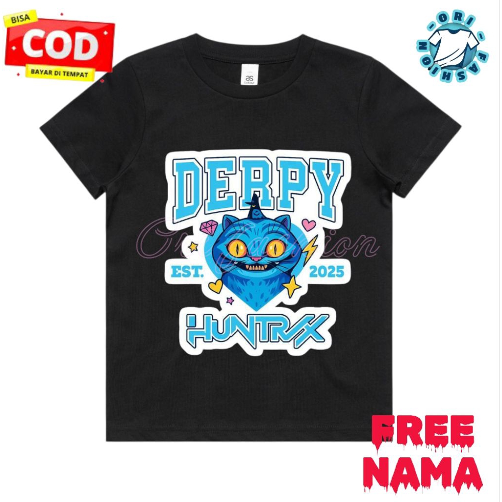 Kaos fashion anak karakter Huntrix Derpy