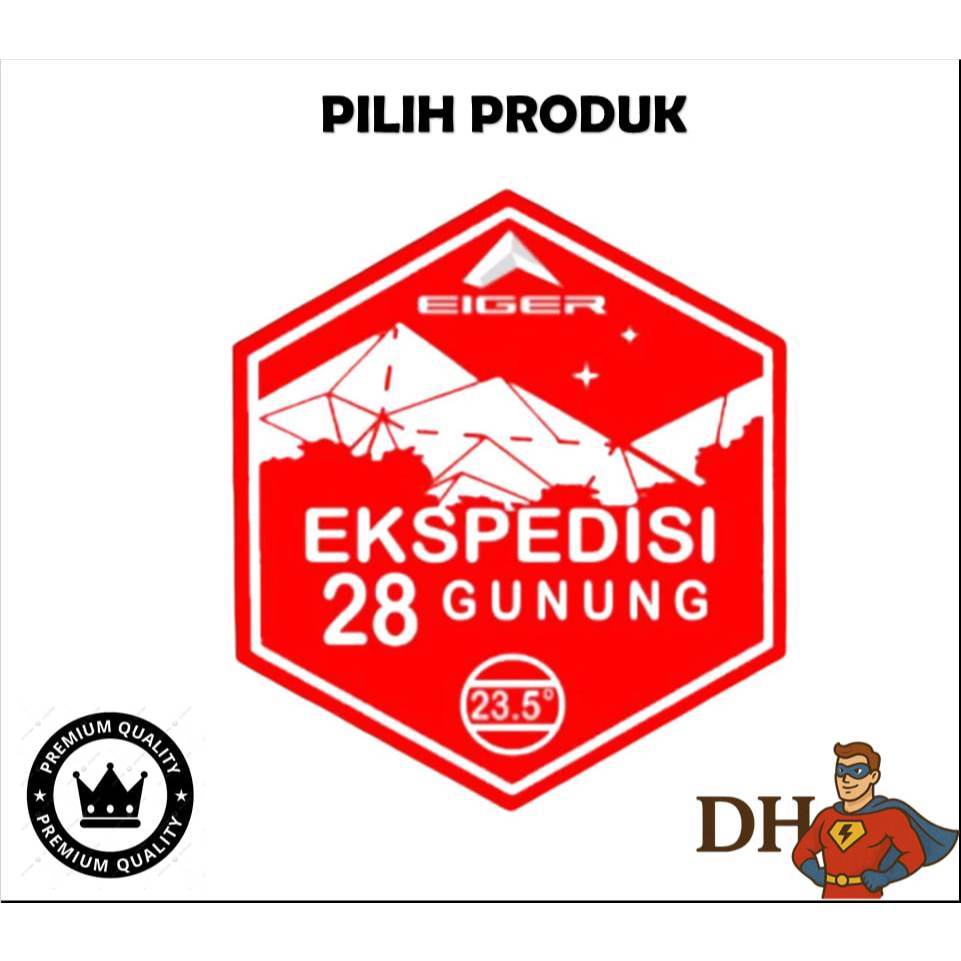 EMBLEM PATCH READY EIGER EKSPEDISI 28 GUNUNG EMBRODIERY - DHPATCH