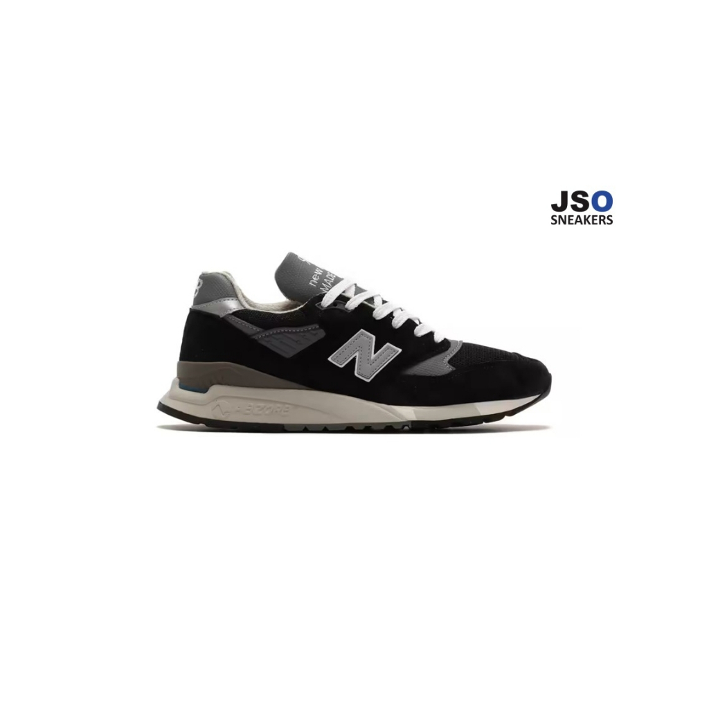 Sepatu New Balance 998 MiUSA Black Silver (SKU : U998BL)