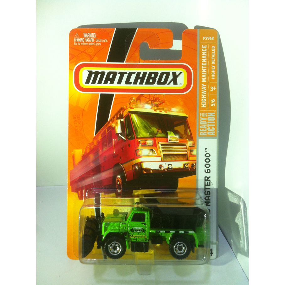 Matchbox. 2009 Highway Maintenance - 74. Plow Master 6000 Truck. Lime Green by MATTEL