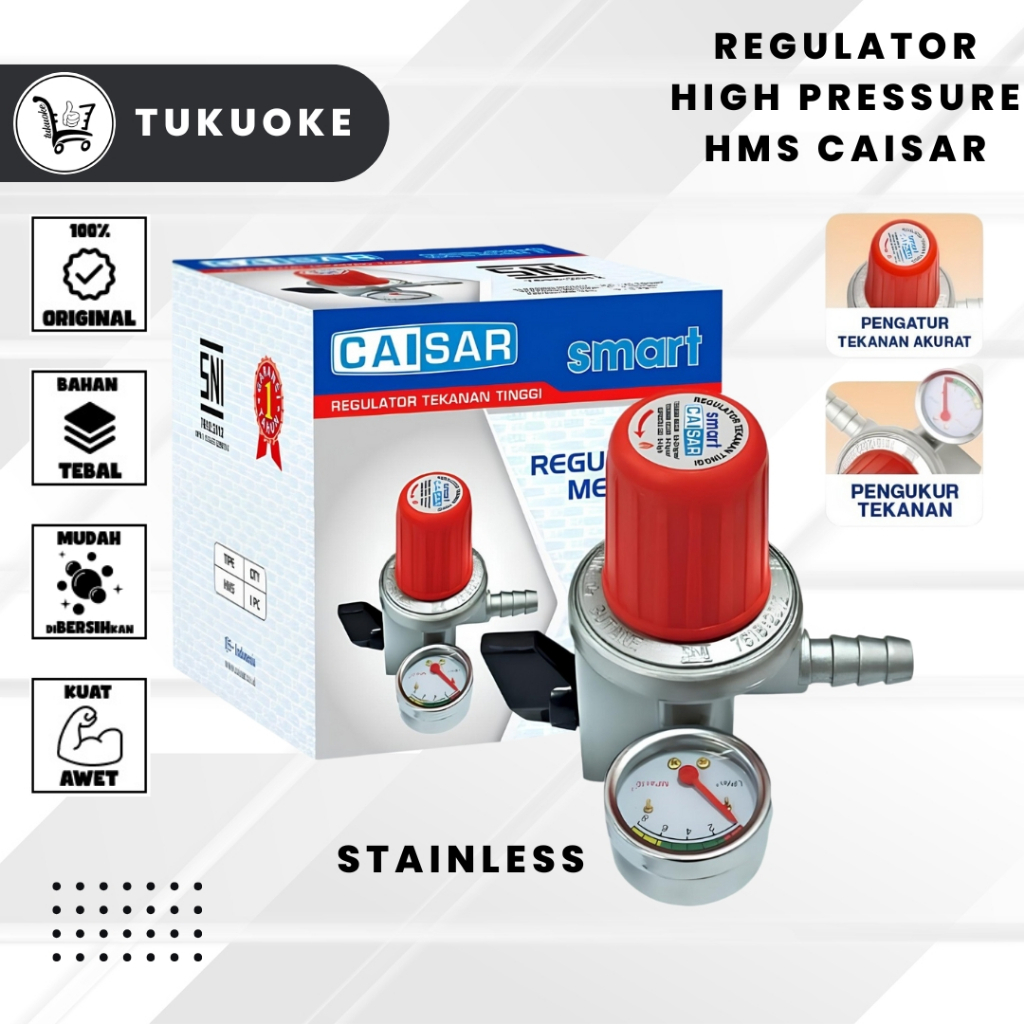 KEPALA REGULATOR DGN METERAN KOMPOR GAS CAISAR PALA REGULATOR KOMPOR GAS SEGALA MACAM MERK HEMAT GAS