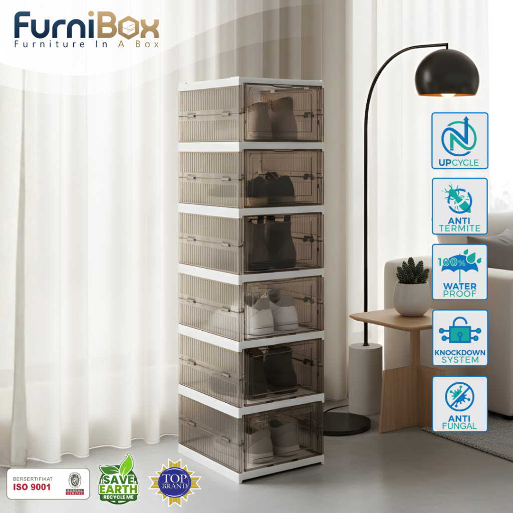 Lemari Sepatu/ Makanan SnackBox dengan kaca transparan