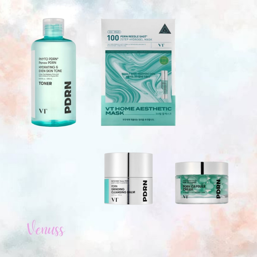 VT PDRN Capsule Cream 100 50ml | VT PDRN Grinding Cleansing Balm 50ml | VT PDRN Reedle Shot 100 2Ste