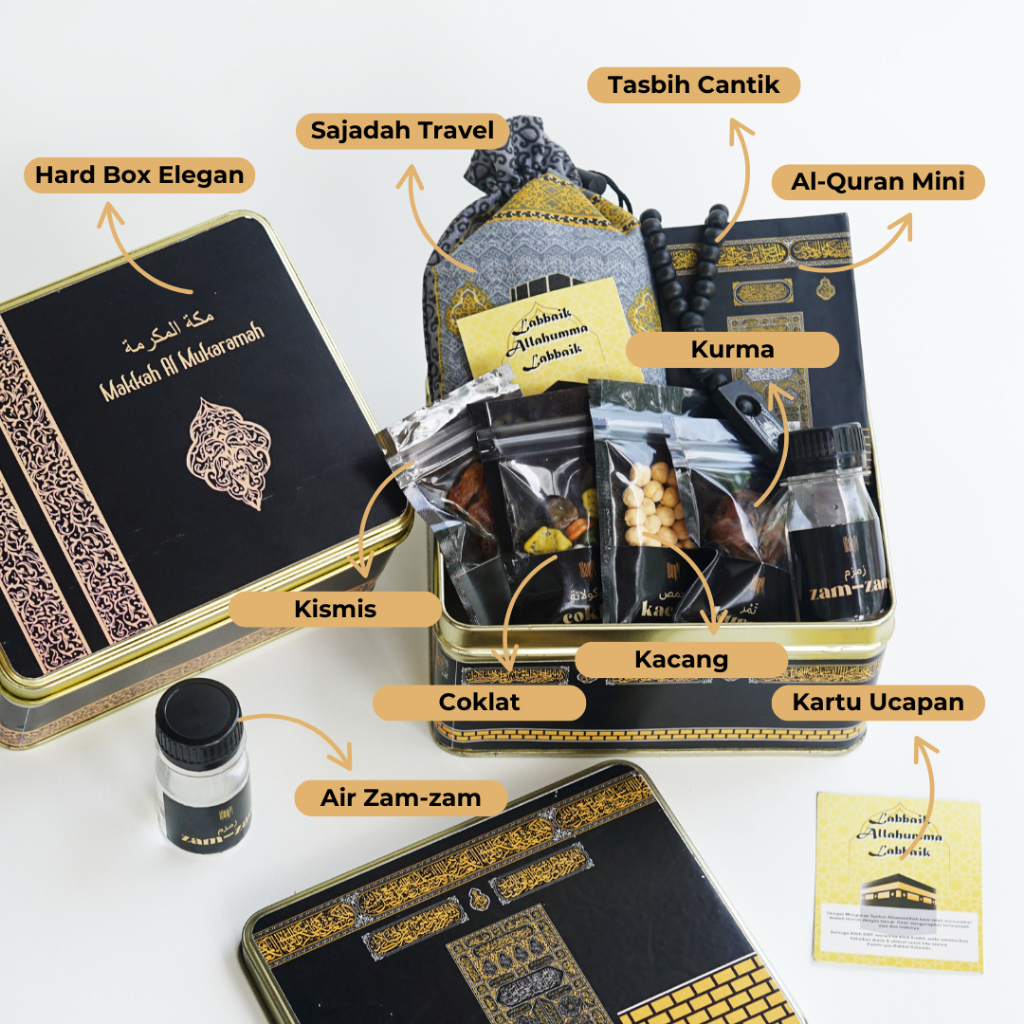 Hampers Islami Gift Box Tin Sajadah Quran Premium - Kado Hadiah Muslim