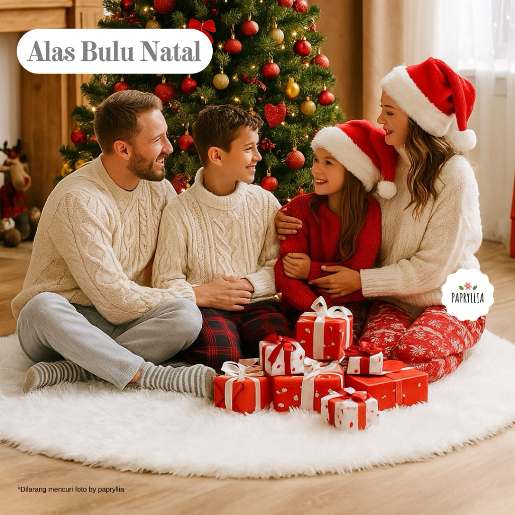 Alas Bundar 150cm Cover Pohon Natal Dekorasi Pohon Natal Tatakan Pohon Natal