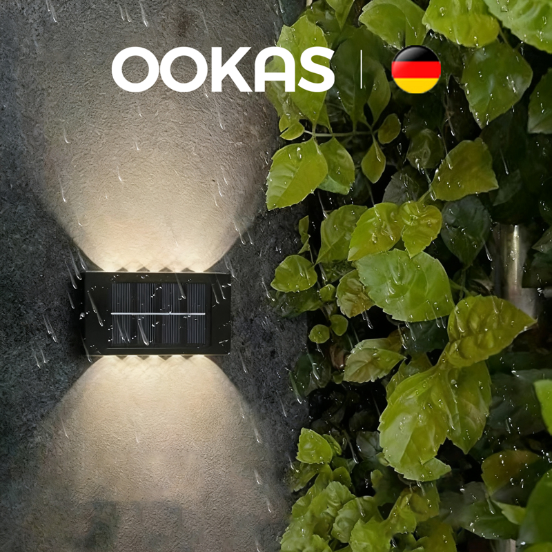 OOKAS lampu dinding outdoor  lampu hias sensor tenaga surya light lampu taman  tahan air