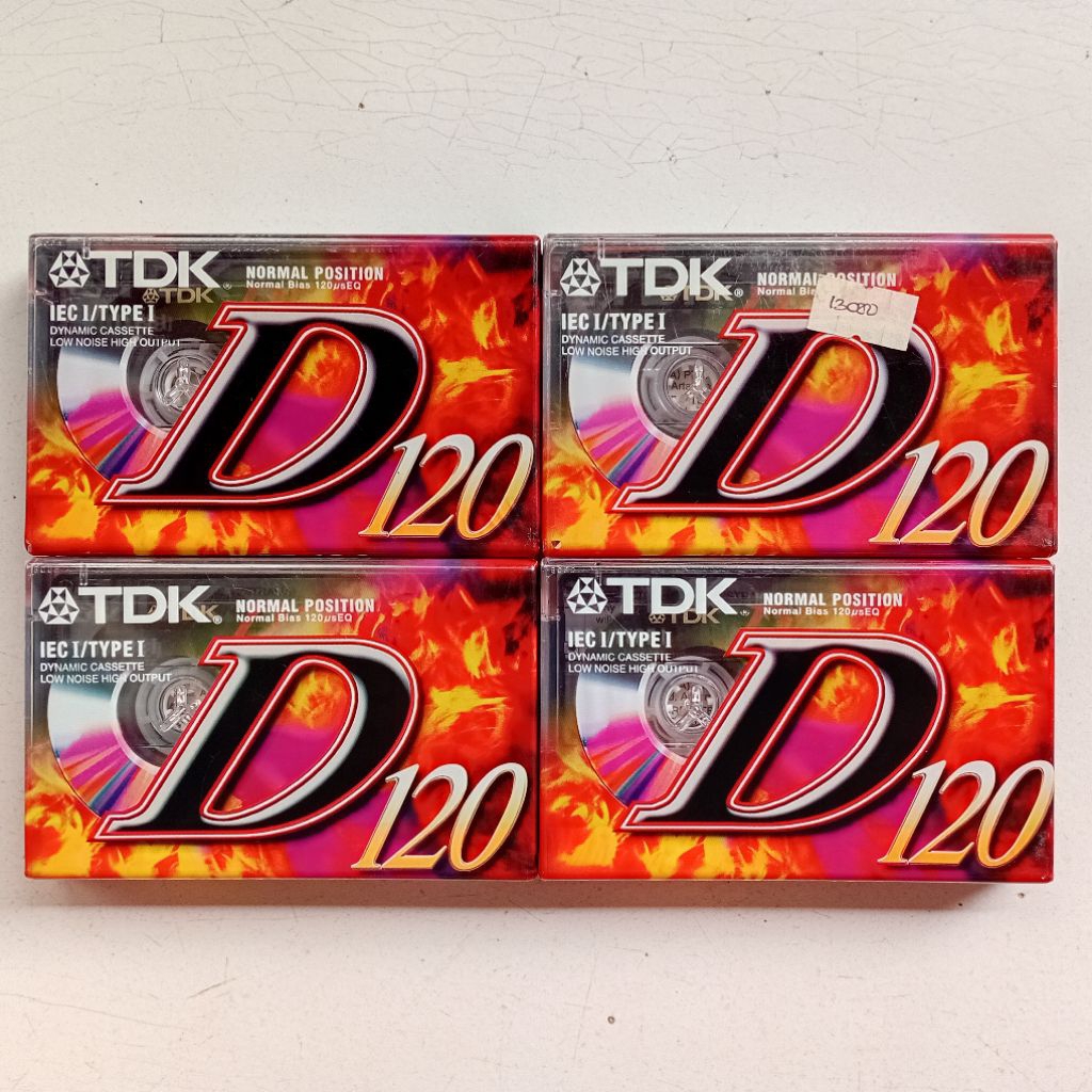 Kaset Kosong TDK D 120 Type I Normal Position (1997) Blank Cassette Tape Segel Nos