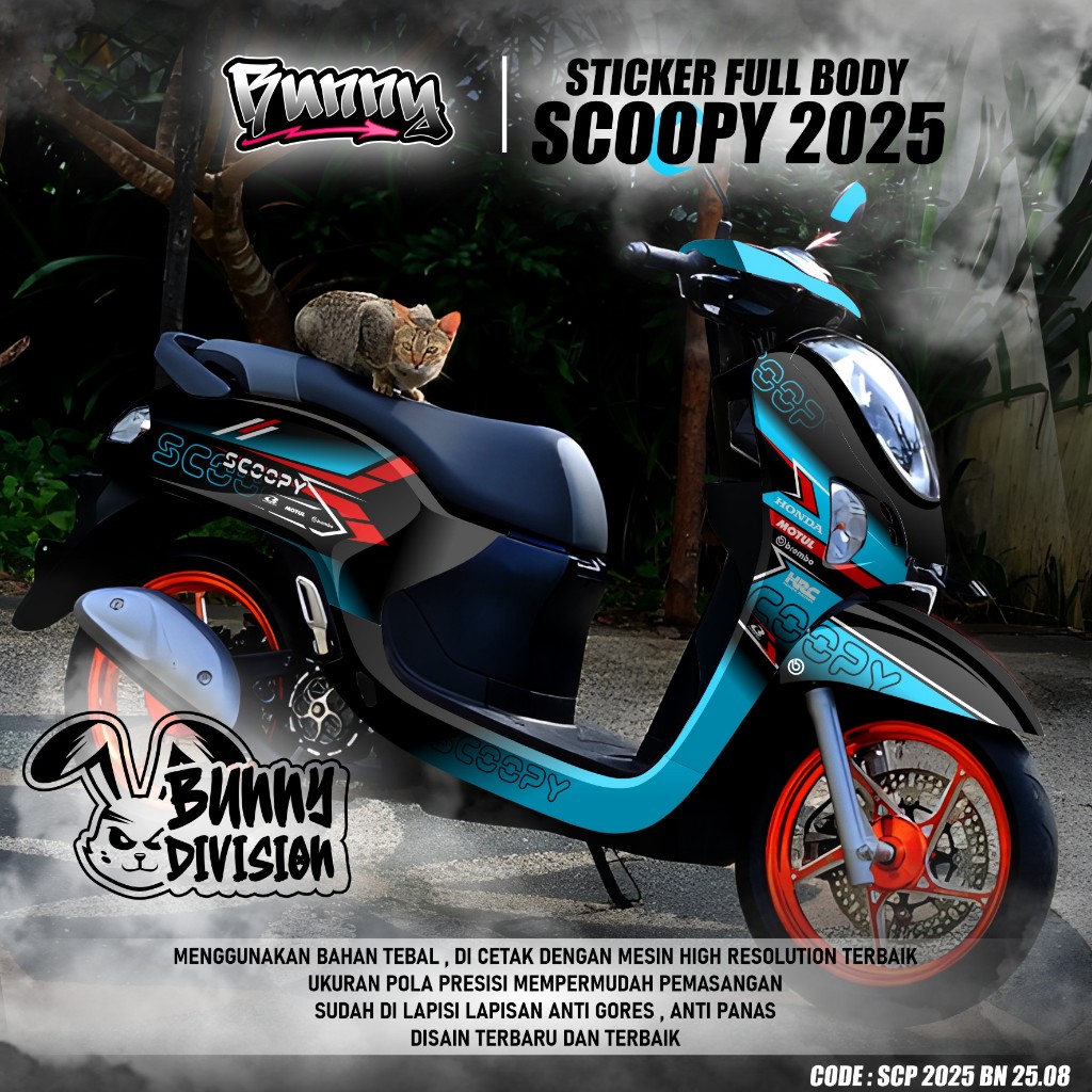 (COD) TERBARU Decal Sticker Motor Honda Scoopy Tahun 2025 Full body - Stiker Skotlet Modifikasi Vari
