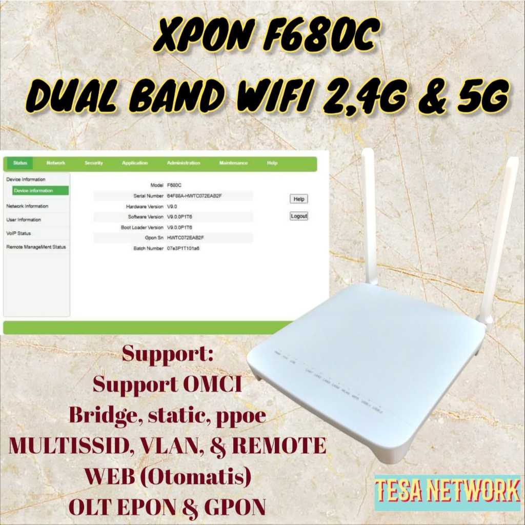 F680C DUAL BAND DUAL UPLINK XPON EPON GPON