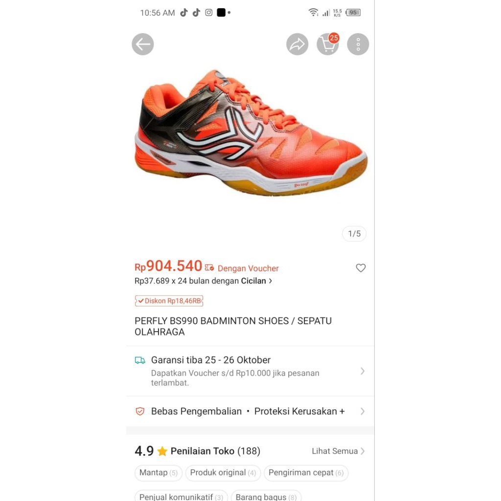 Sepatu Artengo Perfly BS990 Original HARGA NETT NO NEGO