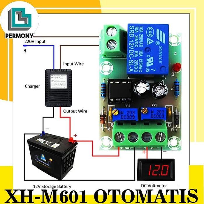 Modul Charger Control Otomatis 12V XH-M601