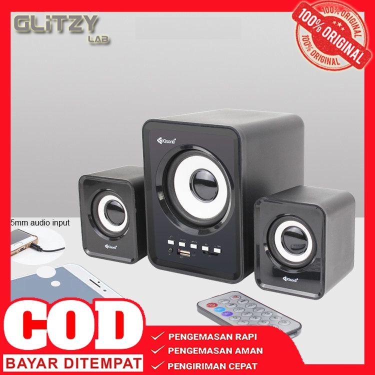 speaker bluetooth kisonli U2800BT gaming gratis remote kontrol - Glitzy