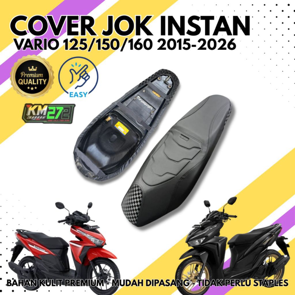 Sarung Jok Kulit Vario 125 / 150  Vario 160 Vario Old Vario New dan LED Motif karbon