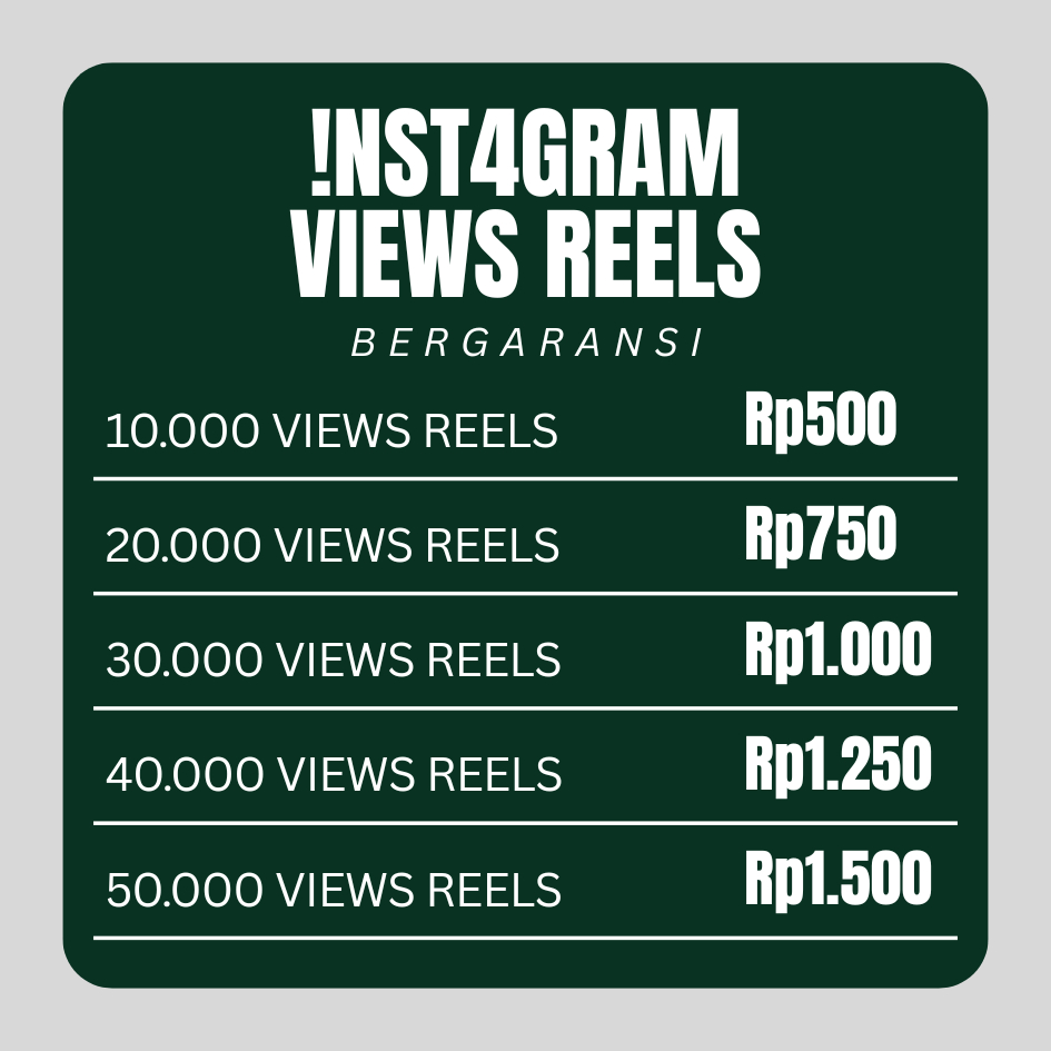 Instagram Viewers Reels Proses Instant Garansi - Reachpanel