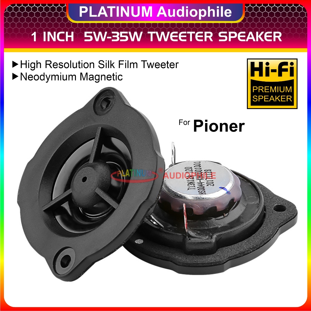 Tweeter 1 Inch 4-12 ohm 35 Watt Dome Silk Film Tweter Neodymium Magnet TW-4012F