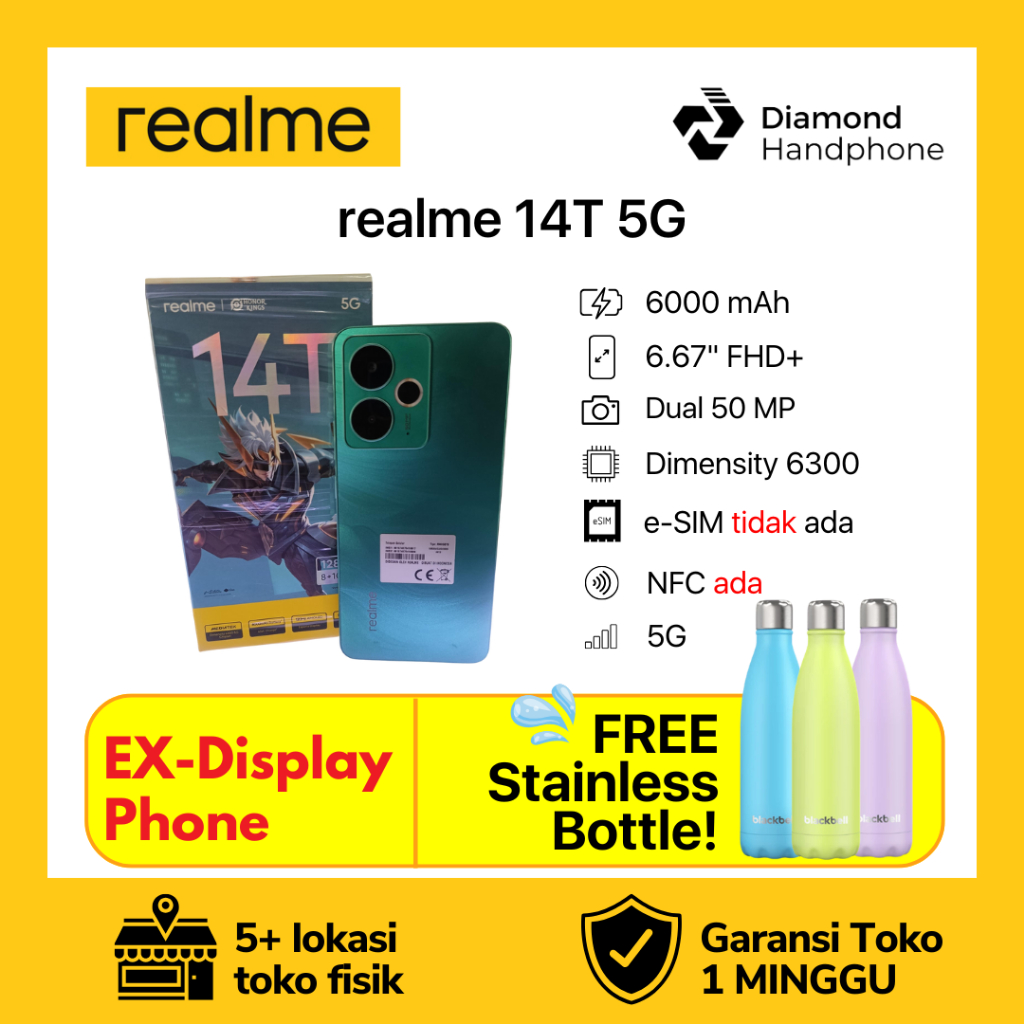 Realme 14T 5G 8/128 8/128GB I 8GB 128GB *EX-DEMOLIVE*