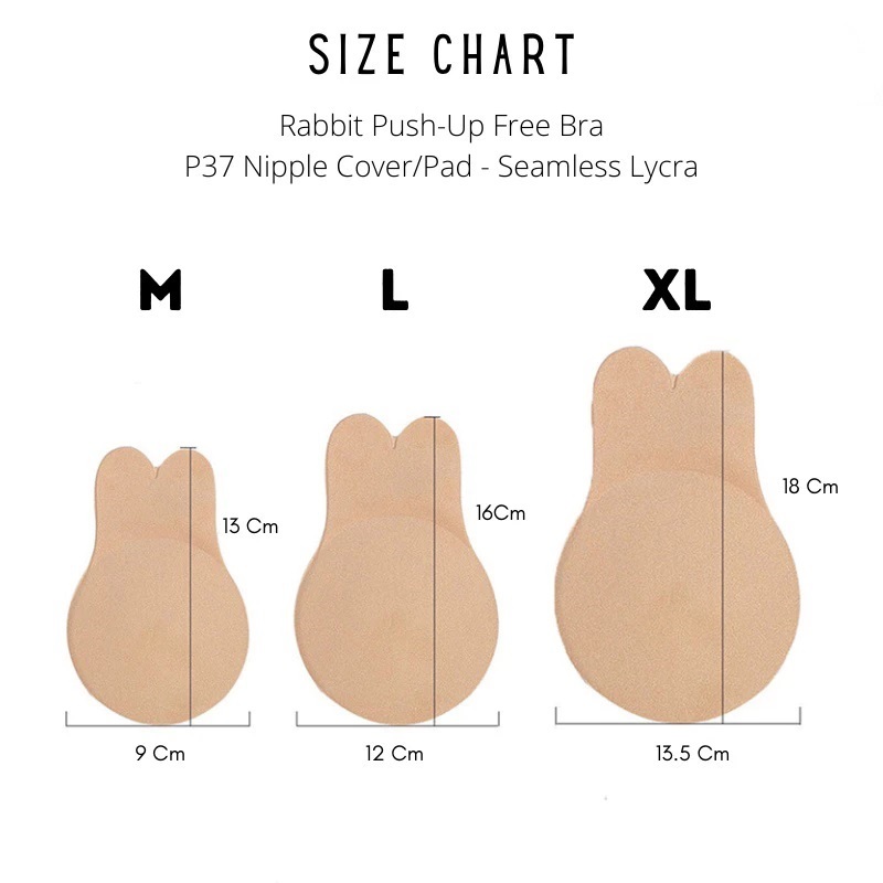 Rabbit Push-Up FreeBra / Nipple Cover Nipple Pad / Plunge Bra / Party Bra/ Bra Wanita