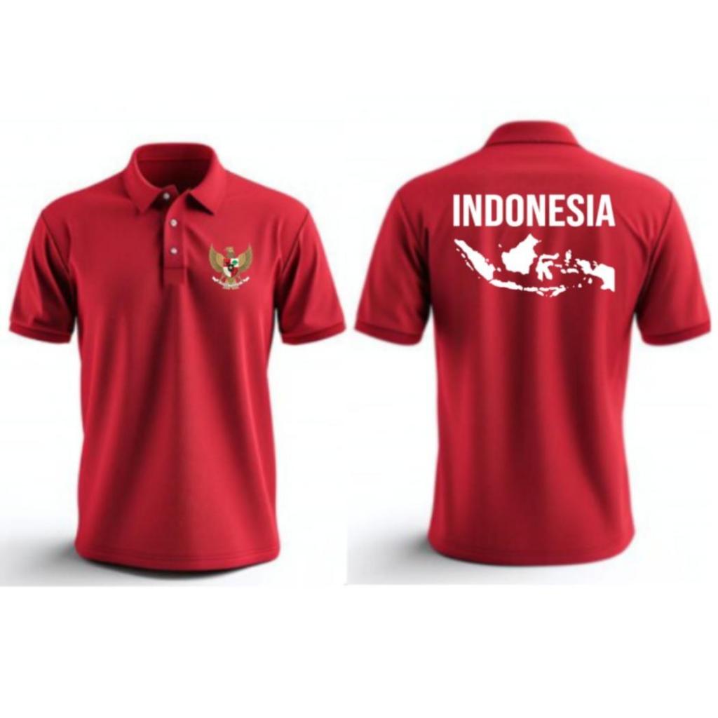 Kaos Polo Shirt Tshirt Baju Kerah Distro PETA iNDONESiA timnas garuda 17 agustus merdeka polos custo