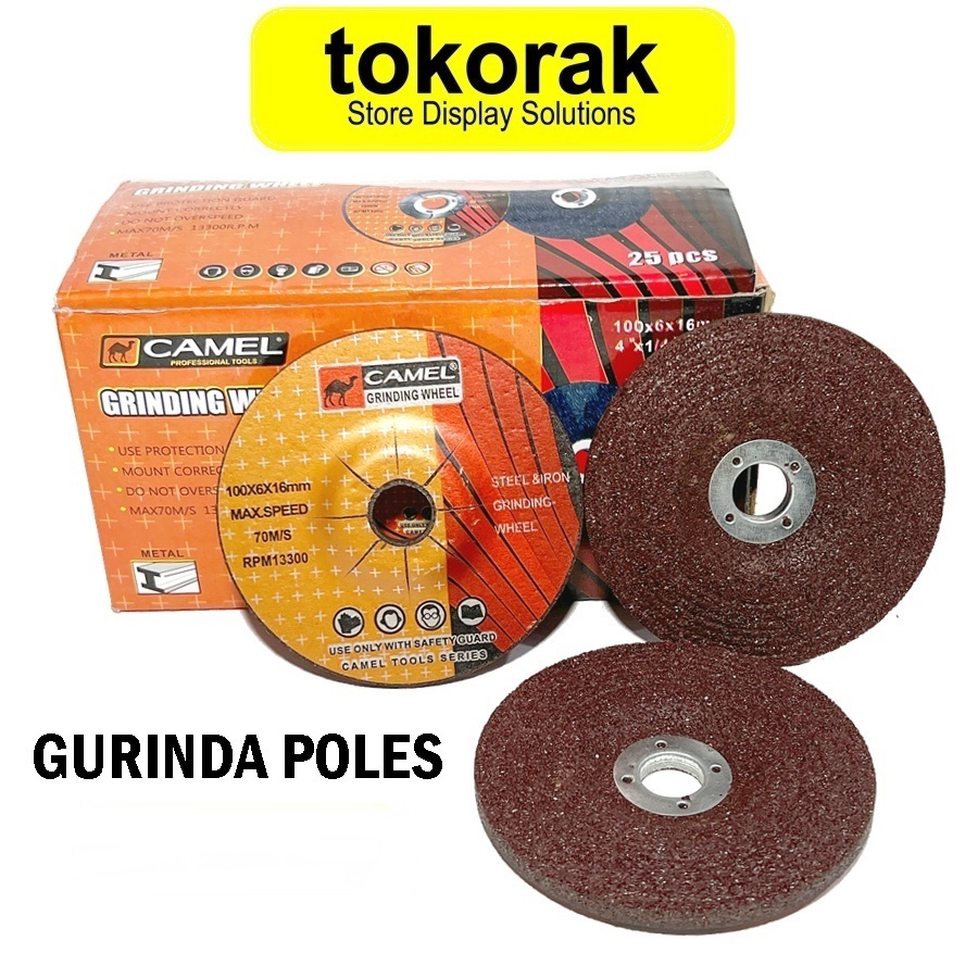 CAMEL BATU GURINDA POLES 4 INCH TEBAL CAMEL MATA GURINDA 4" GRINDING 4INCH X 6