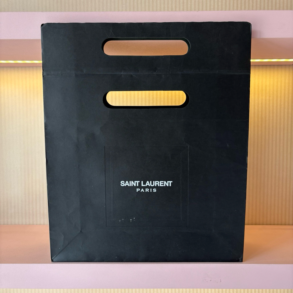 Saint Laurent Black Paper Bag Sz Big