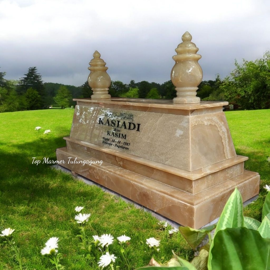 Kijiang Makam.Besar Batu Onyx Finish Glossy | Batu Nisan Makam Besar | Nisan Makam
