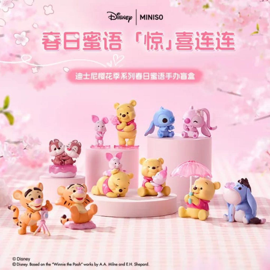 ORIGINAL MINISO BLINDBOX WINNIE THE POOH SAKURA SEASON