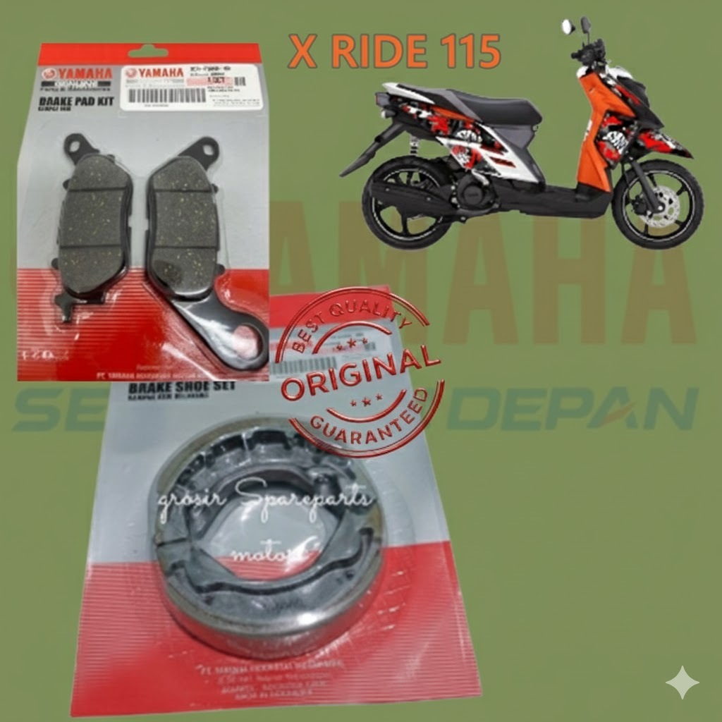 Paket Dispad Kampas Rem Depan Belakang X-ride Xride 115 Original