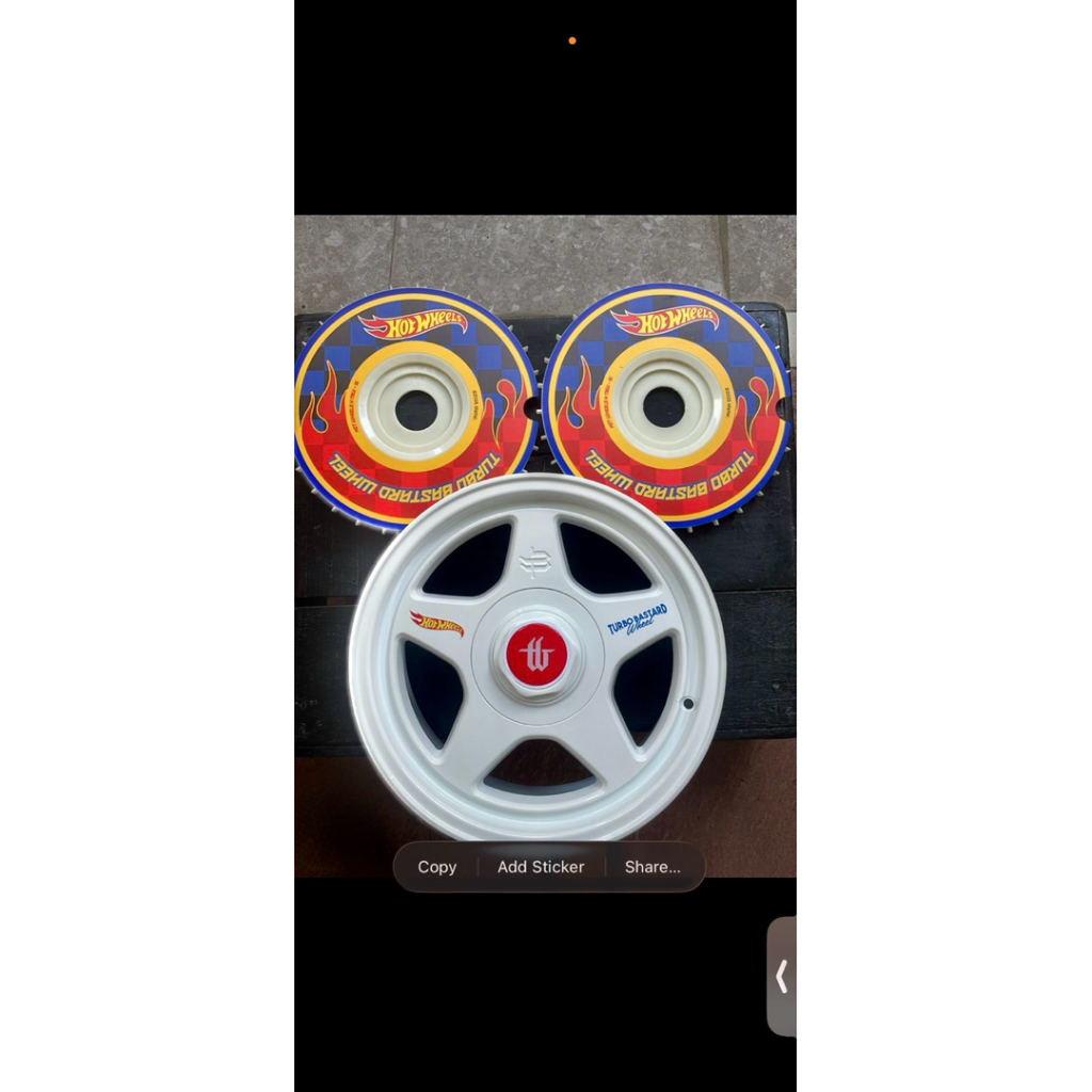 Velg Hot Wheels X Turbo Bastard Wheels TBW Dashing R15 White Bundle Turbo Disc Limited Edition 1/20