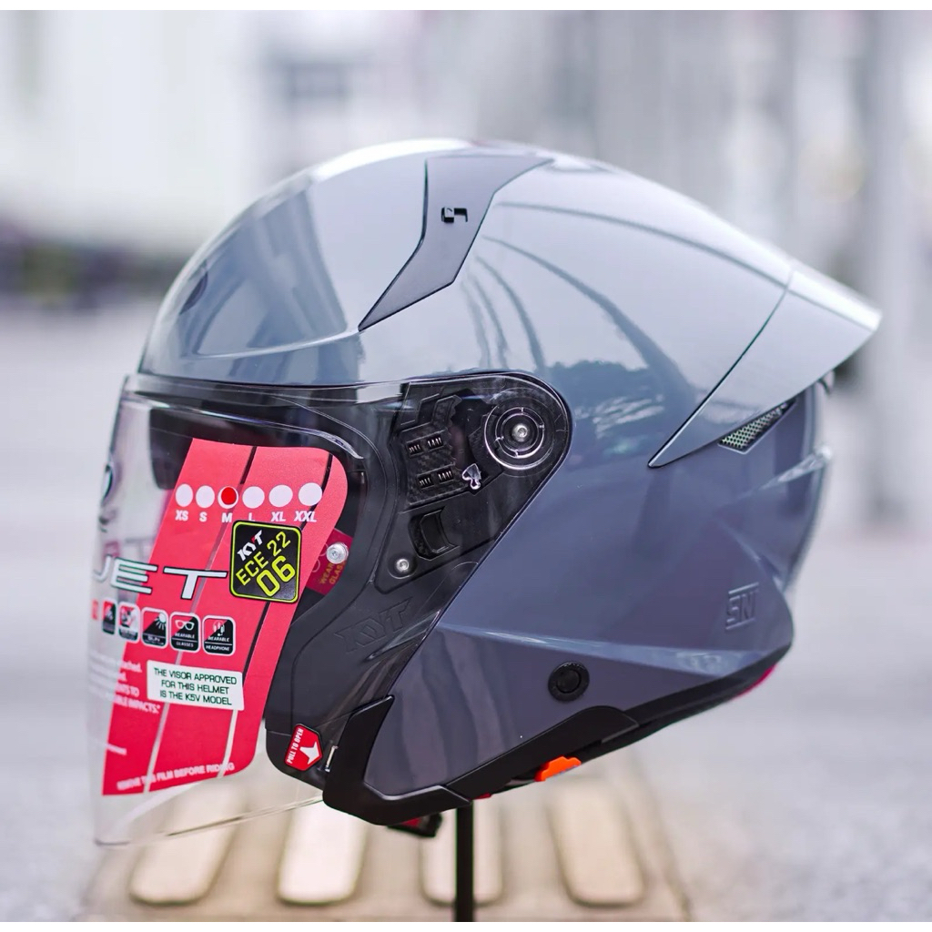 Helm KYT TTR Jet Gorilla Grey Solid Halface Original FG JET