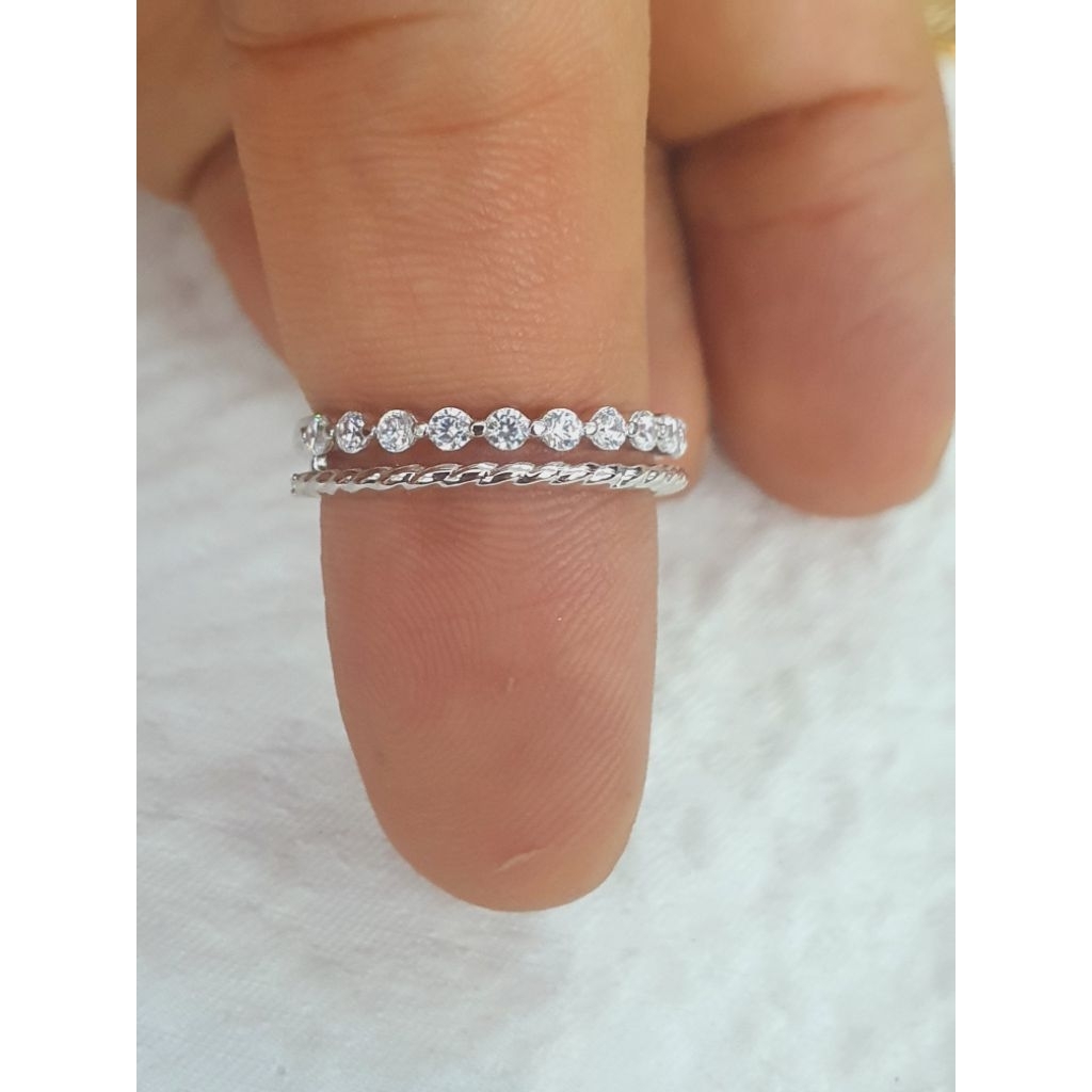 cincin double lintring two side emas 75% 750 75 % 17k