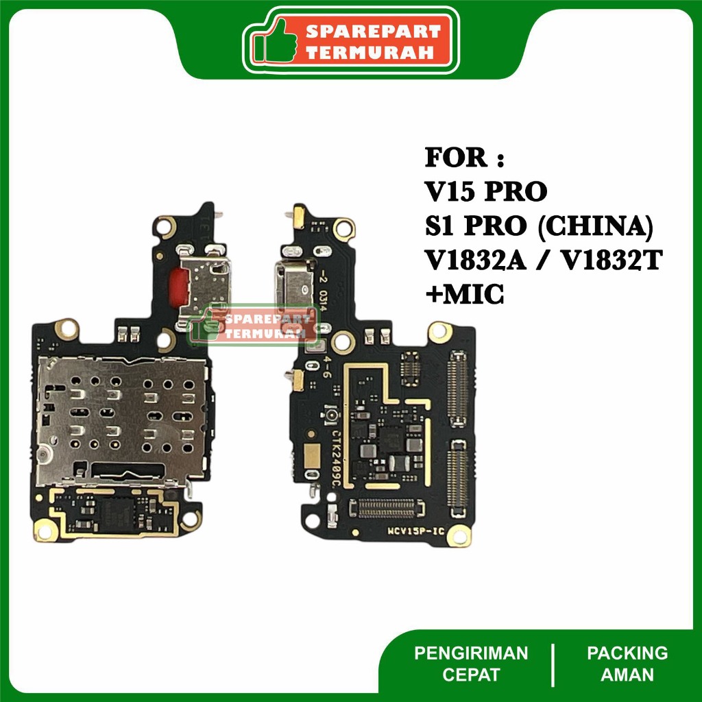 Flexible Konektor Papan Cas Charger For Vivo V15 Pro - S1 Pro China V1832A - V1832T +Mic - Fast Char