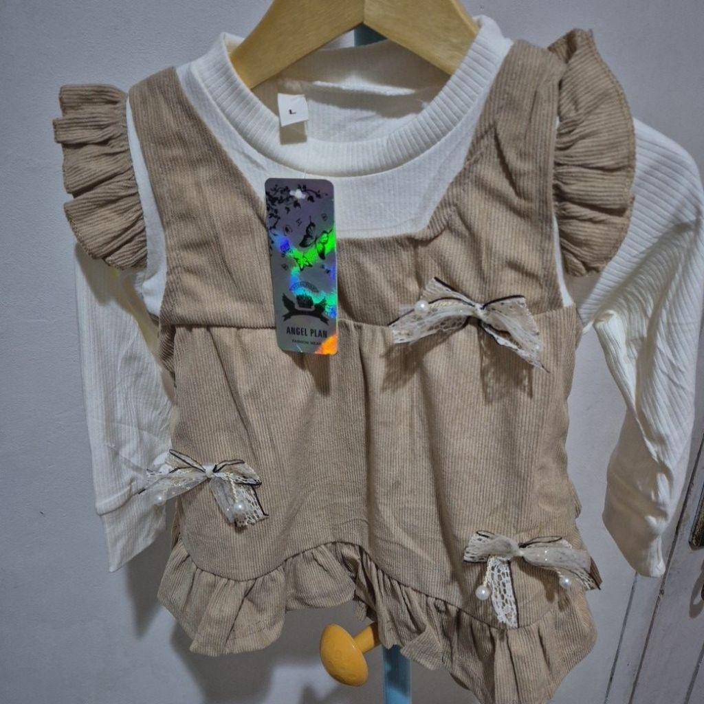 Rok anak perempuan pita mutiara