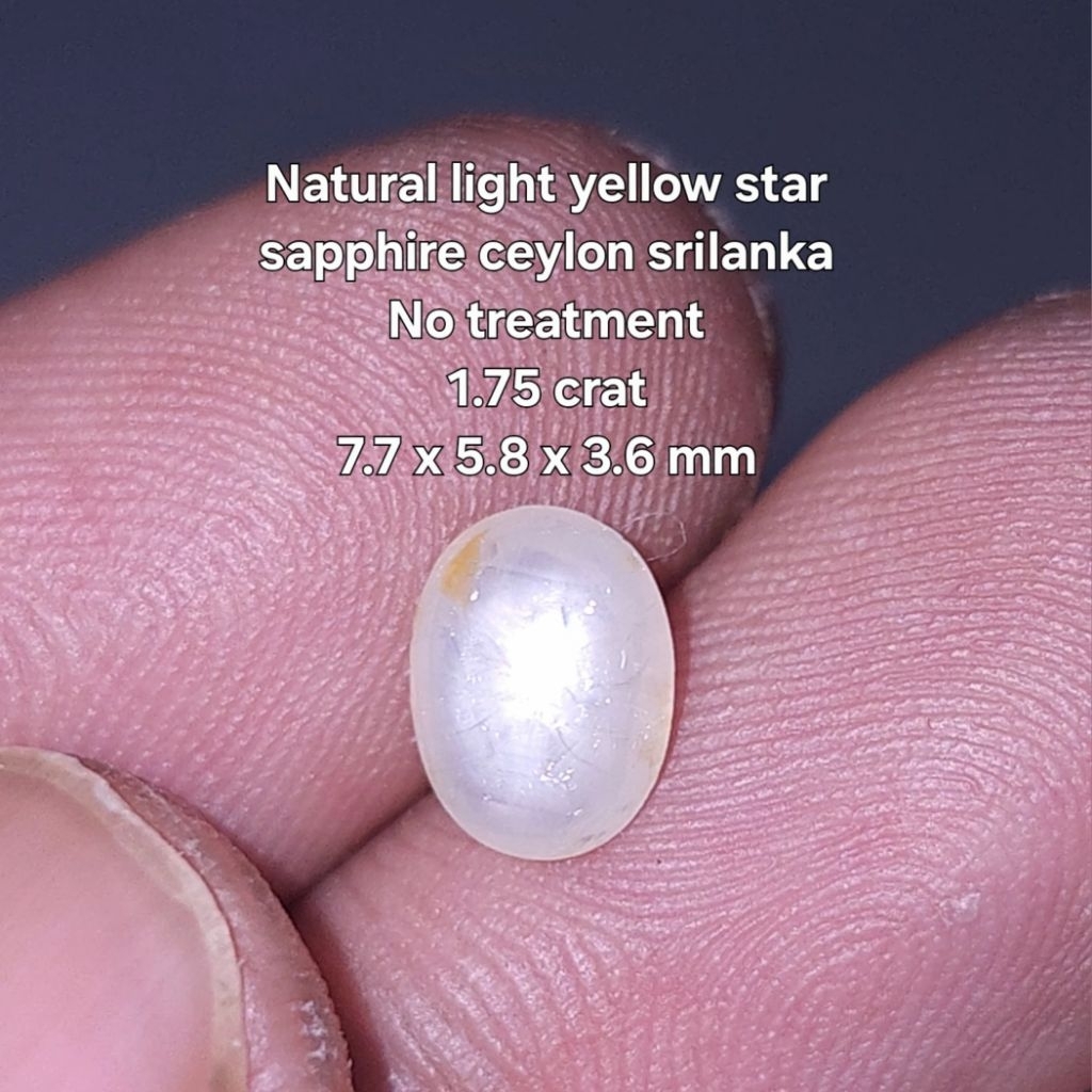 natural light yellow star sapphire ceylon safir srilanka no treatment