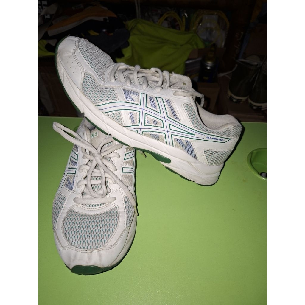 Sepatu Asics Gel Contend 4 Original white green