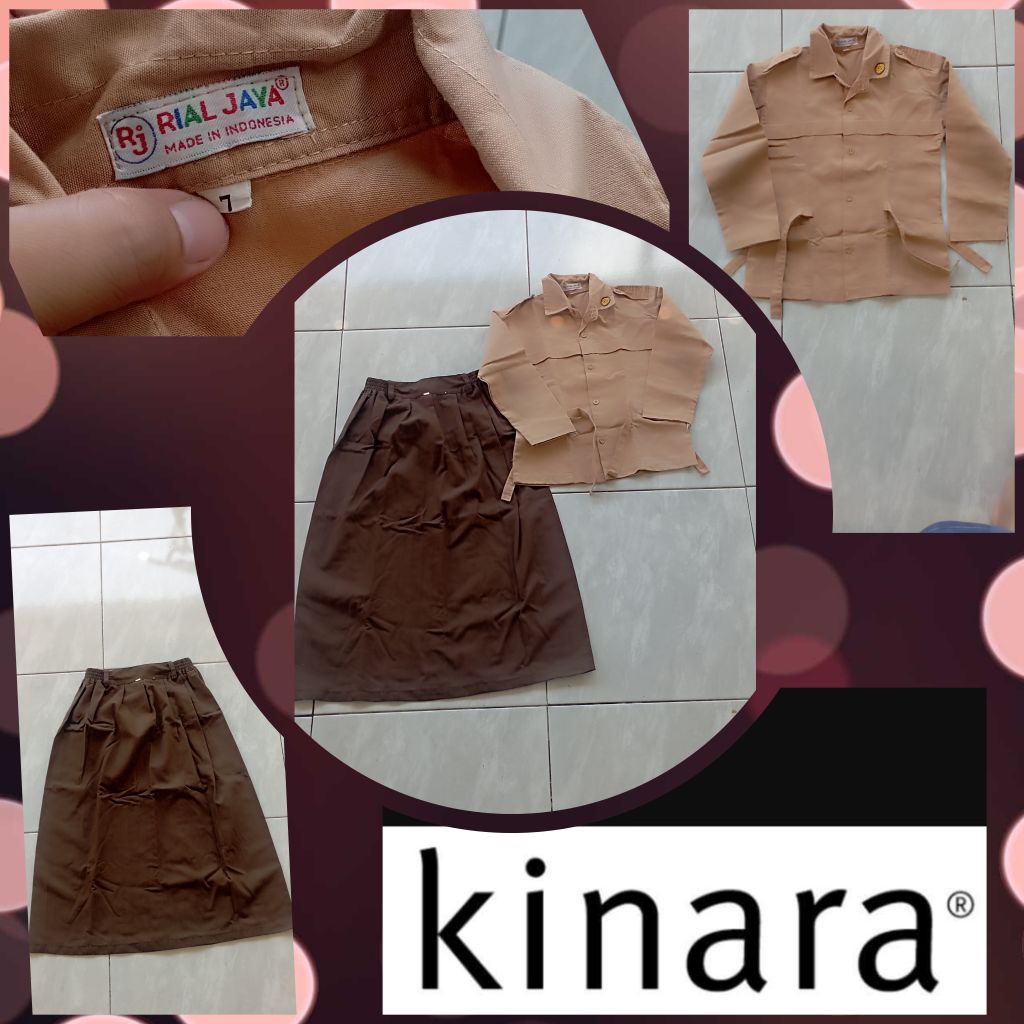 Seragam Sekolah Pramuka Anak Perempuan Preloved Untuk SD/MI