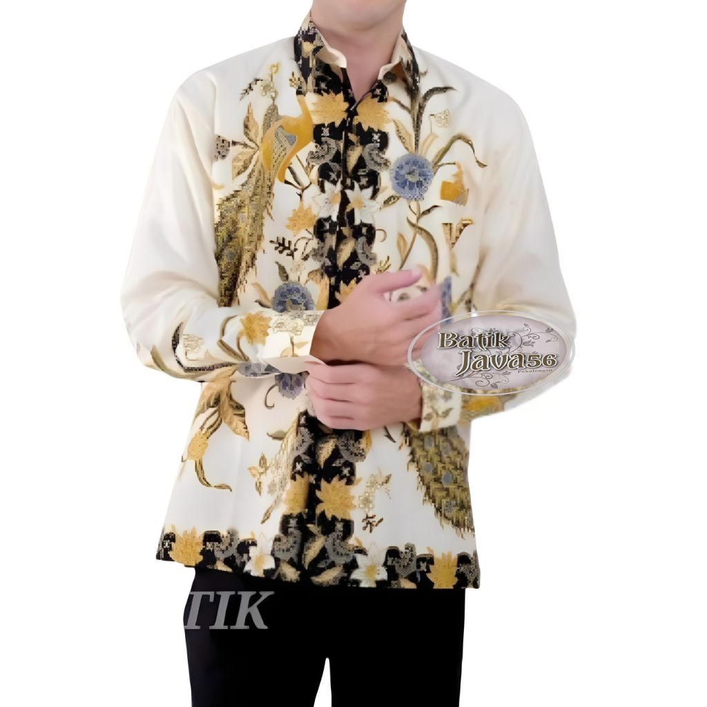 Baju Batik Tulis/Kemeja Batik Tulis Pria Lengan Panjang Kain Katun Berkualitas Dalam lapis Puring Mo