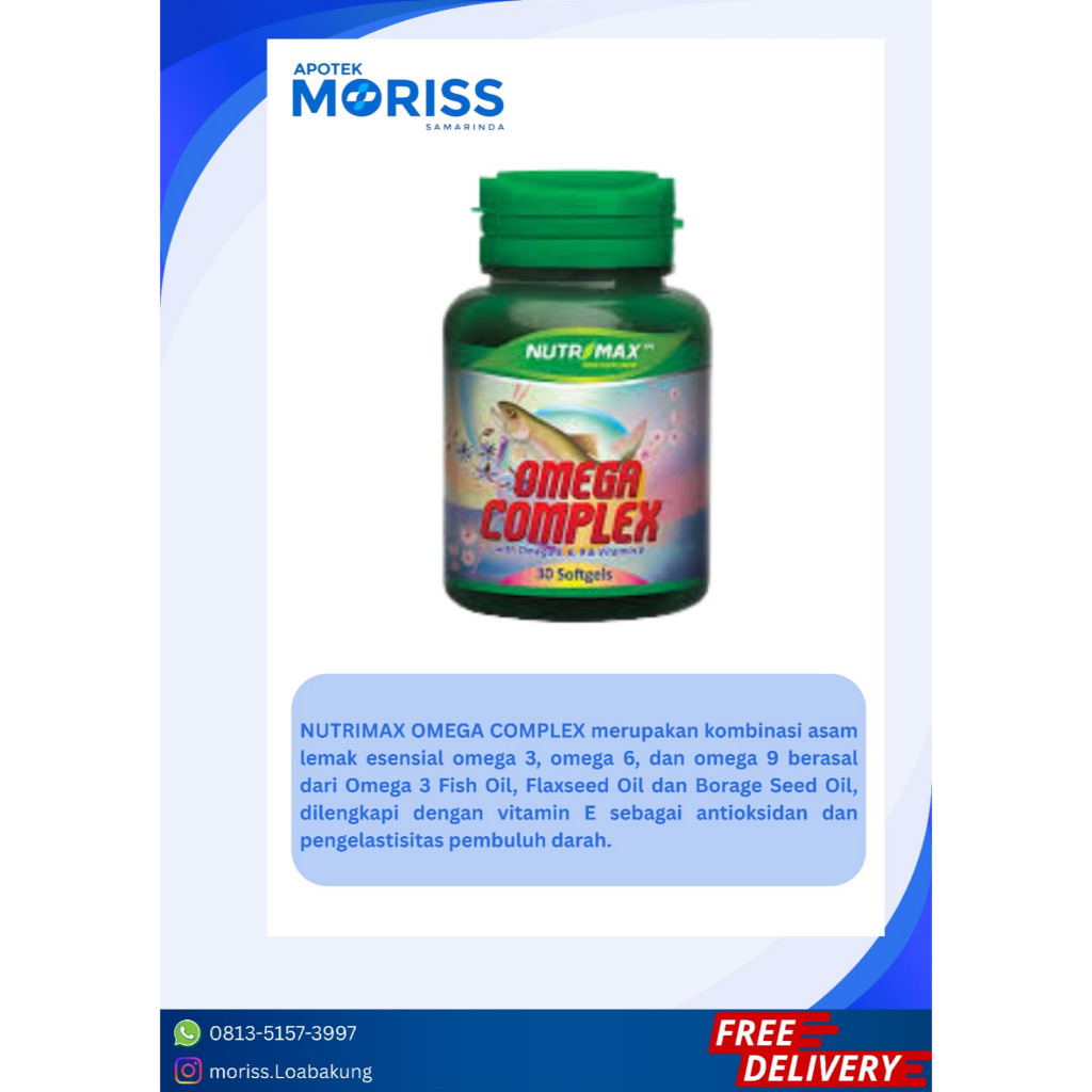 NUTRIMAX OMEGA COMPLEX 30 KAPSUL