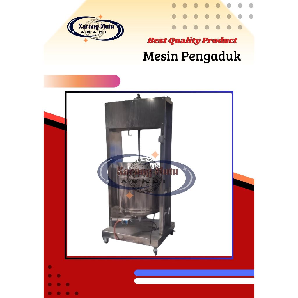 Mesin Pengaduk Adonan Serbaguna Dodol, Jenang, Selai Dll kapasitas 25 liter