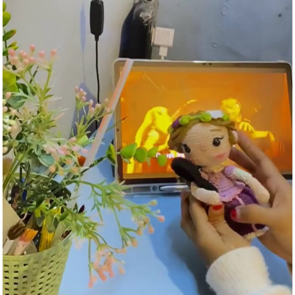 PAKET BONEKA RAPUNZEL/RAPUNZEL/AMIGURUMI