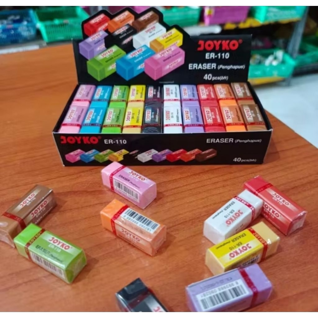 isi 10 pcs 20 pcs 40 pcs hapusan penghapus joyko penghapus pensil perlengkapan sekolah