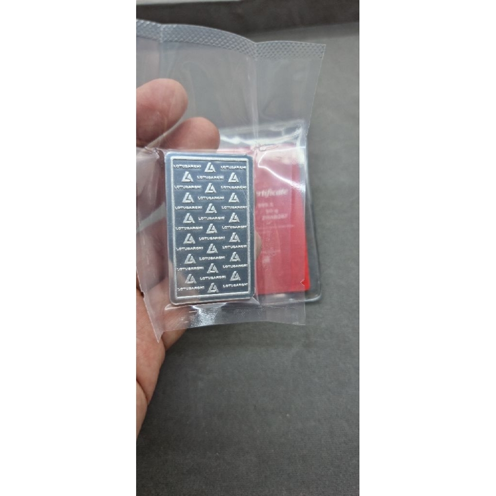 perak asli 50gr lotus archi ready stock original bersertifikat