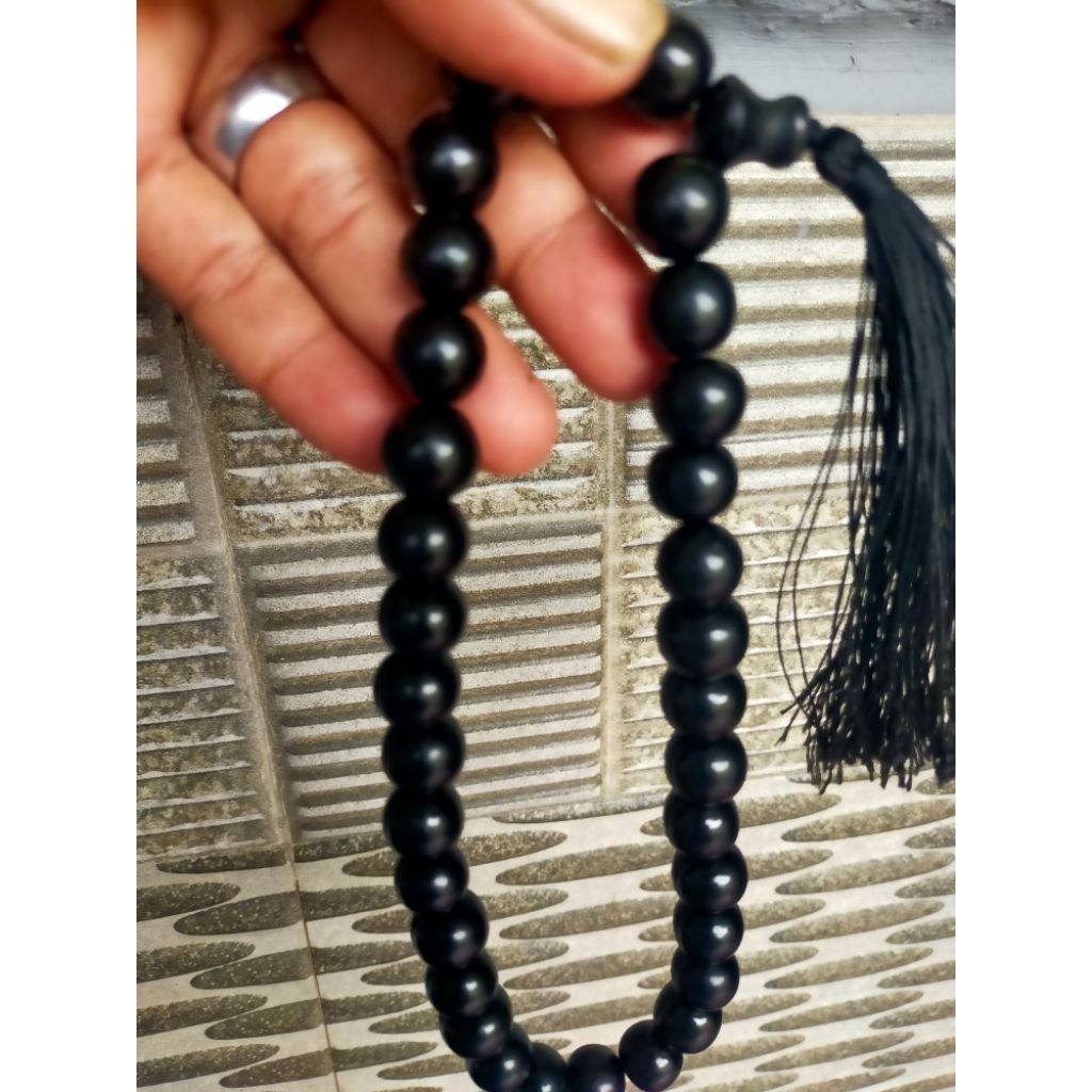 harga grosir tasbih 33 butir kokka jawa jumbo/tasbih pocok lontar hitam 12mm