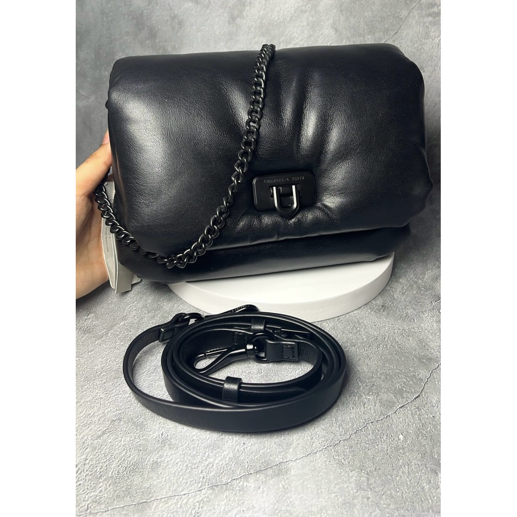 Charles & Keith Shoulder Bag - Tas Bahu Wanita (100% Original Store)