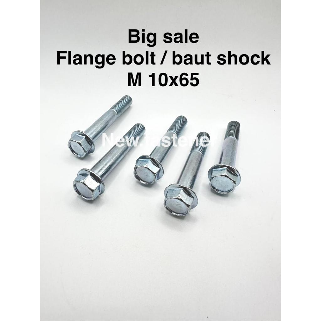 BAUT FLANGE BOLT M10X65 ( 1 PCS) | Baut 14 M10 10x65 | BAUT SHOCK