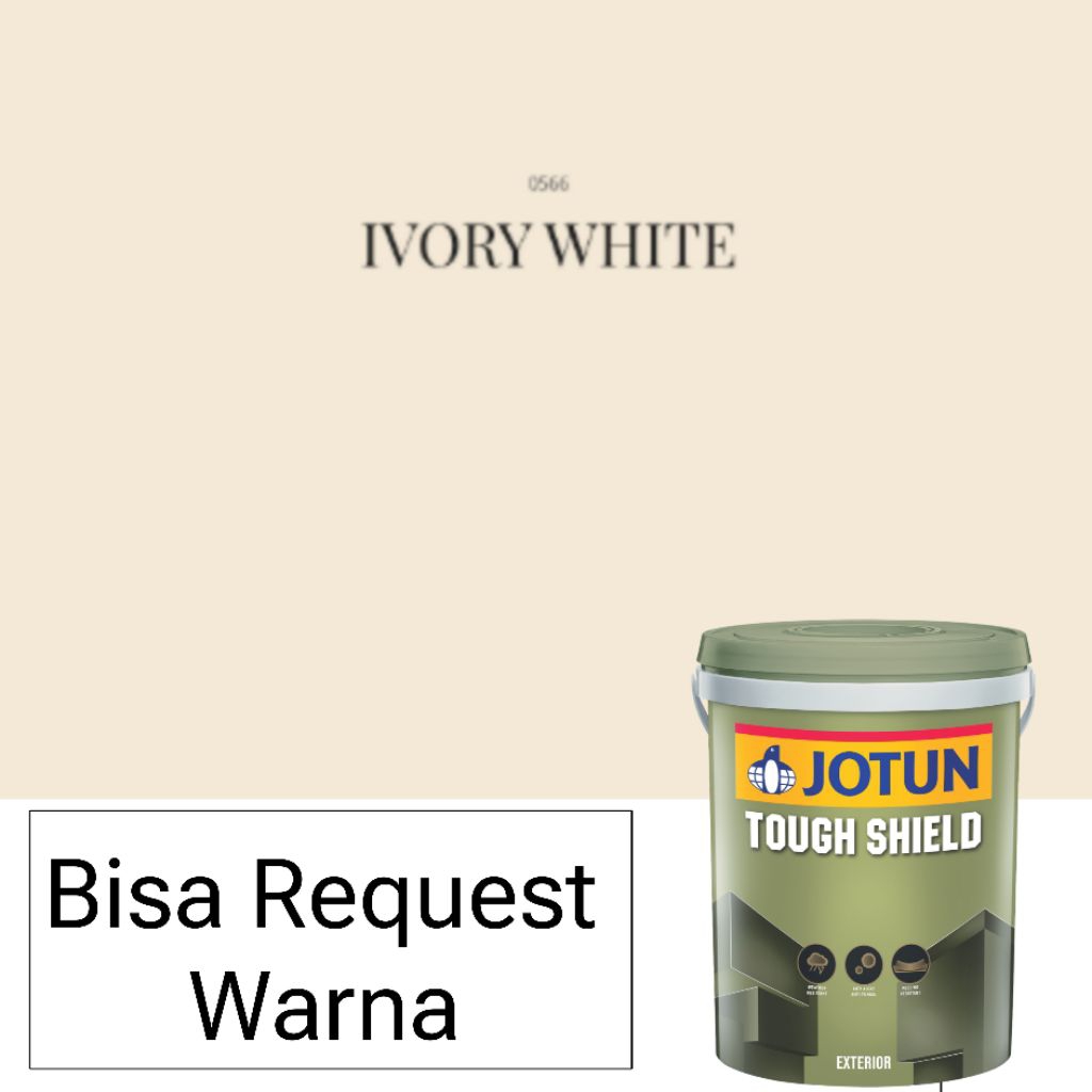 Jotun Tough Shield 0566 IVORY WHITE 18L (25kg) Cat Dinding Tembok Exterior